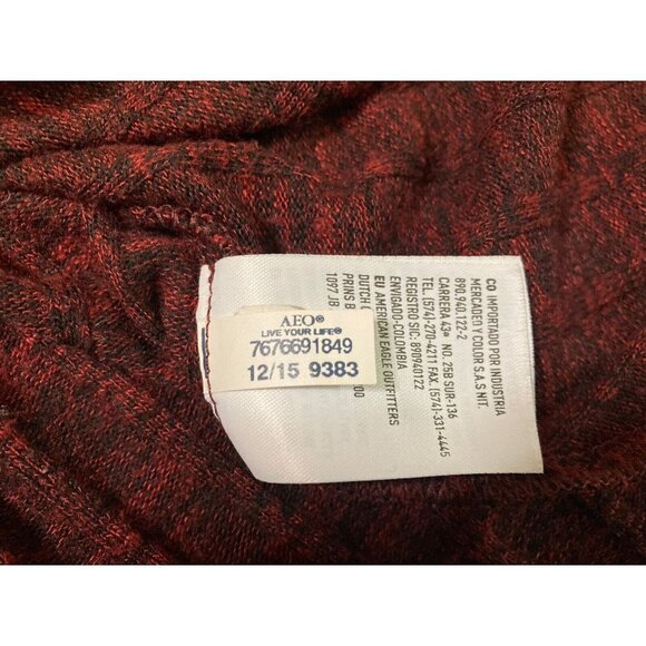 American Eagle Ribbed Mock Neck Dress Heather Burgundy Keyhole Back Size S/P - Picture 9 of 9